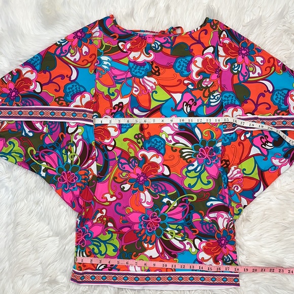 NWOT Trina Turk 'Fiji Flower' Swim Cover-Up Tunic Dress - Picture 5 of 13